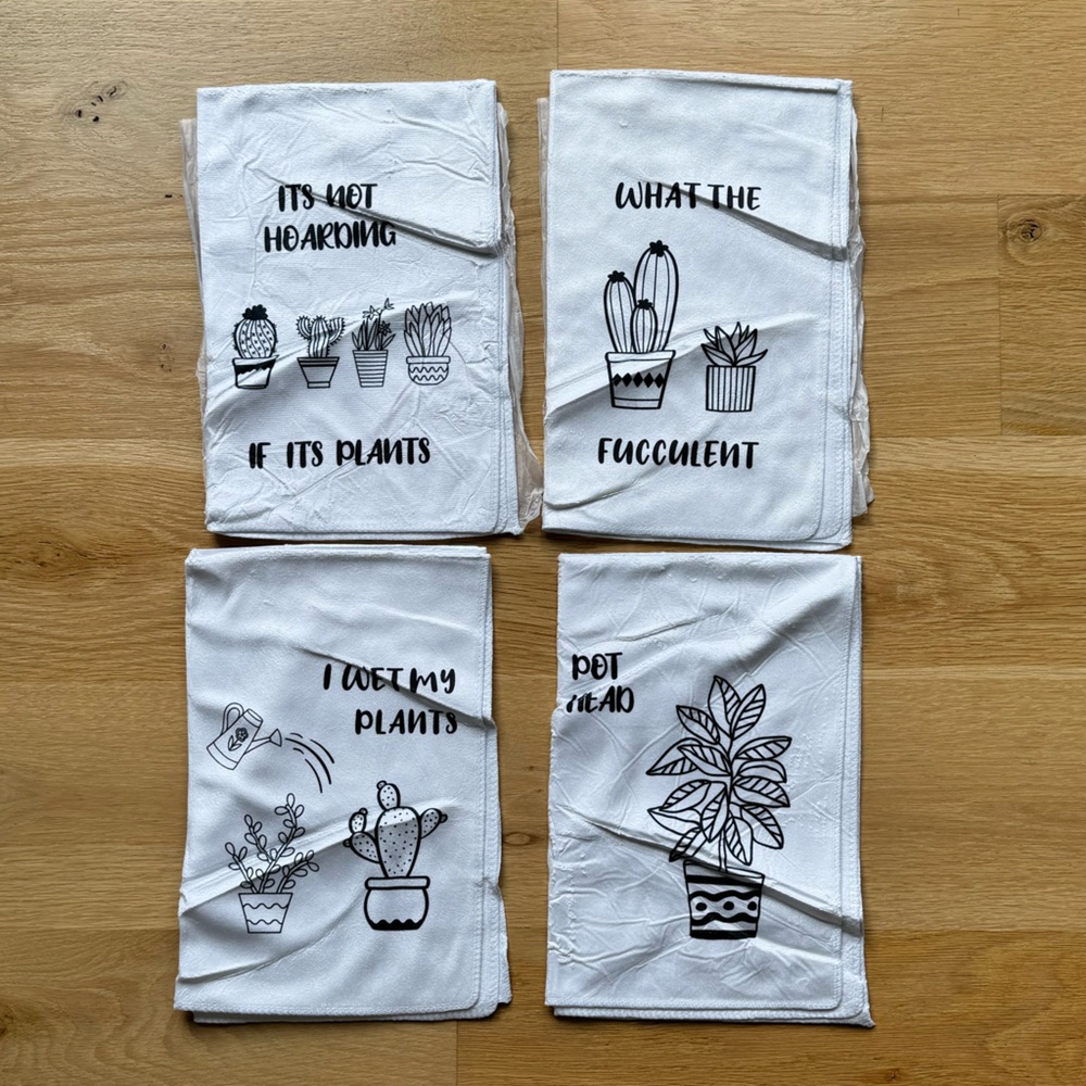 AMAZON | Plant printed microfiber towels